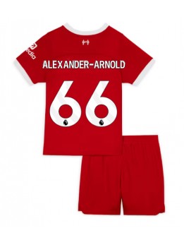 Liverpool Alexander-Arnold #66 Heimtrikotsatz für Kinder 2023-24 Kurzarm (+ Kurze Hosen)